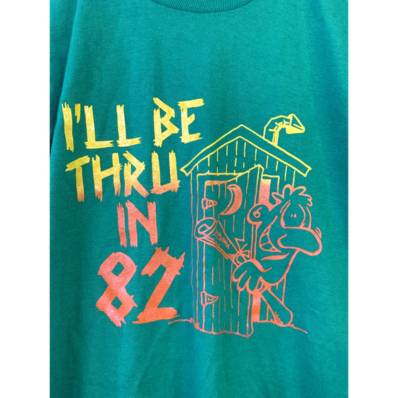 Vintage Graduation Shirt Thru In 82 Feltner Tee Sportswear VTG 1982 Small - Picture 2 of 7